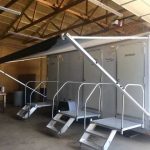 Used Shower Restroom Trailer Doors and Awning