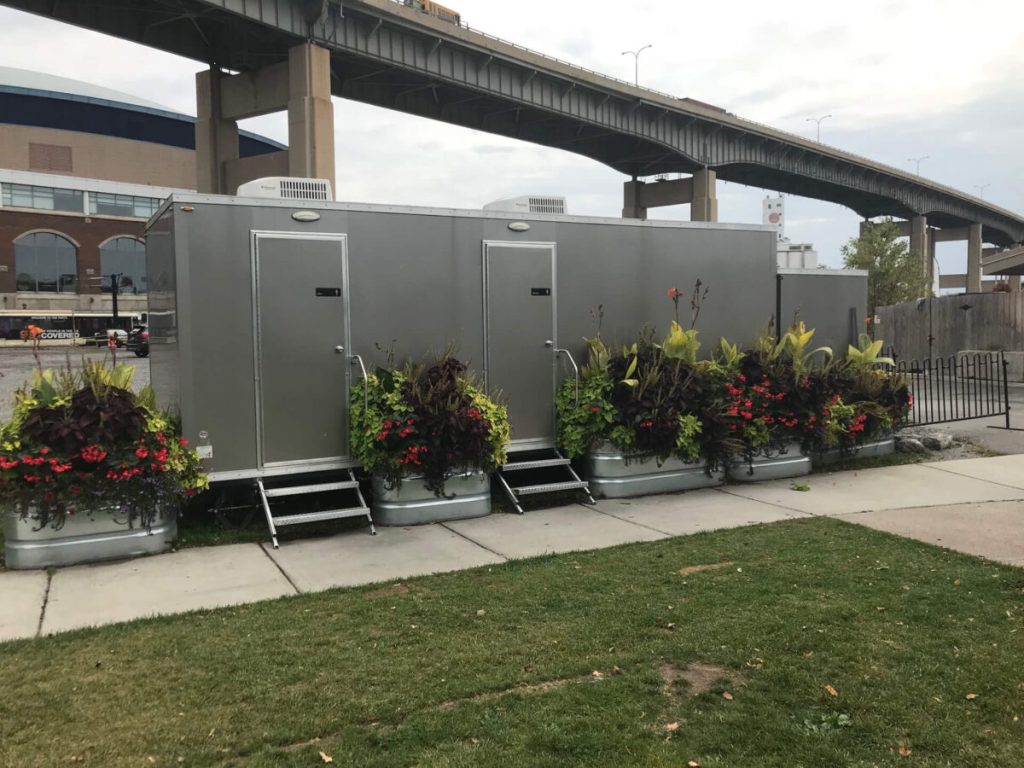 2-station restroom trailer