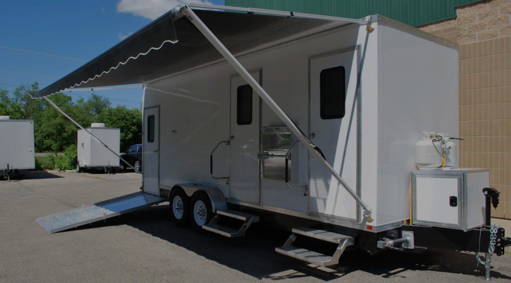 3-door ADA accessible trailer with awning