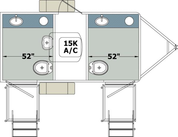 2019 – 2 Station FR Century II Restroom Trailer