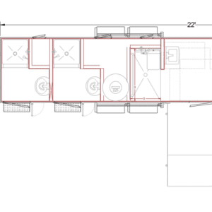 2026 22ft 3 STATION ADA SHOWER TRAILER (available  8/1/2025)