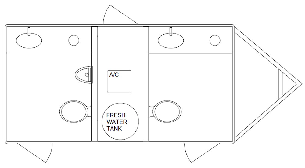 2 Station Luxury Restroom Trailer