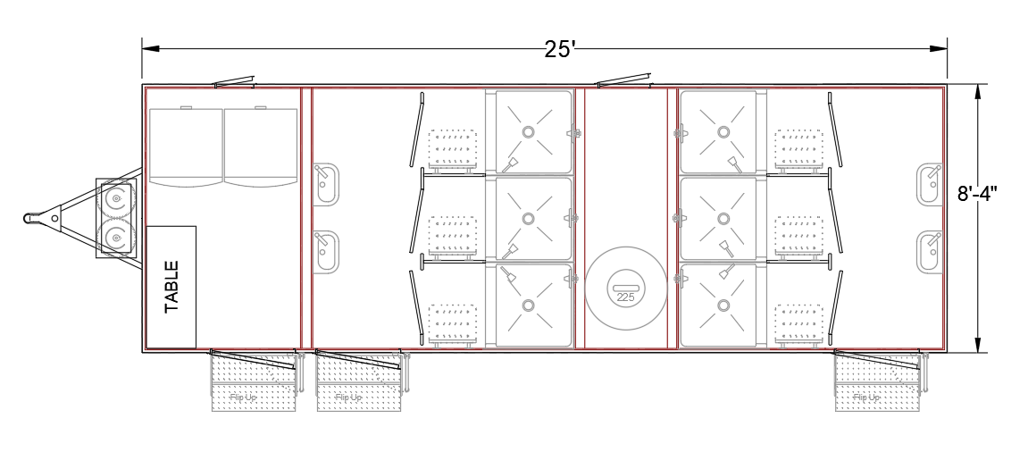 8 Station Shower and Laundry Trailer
